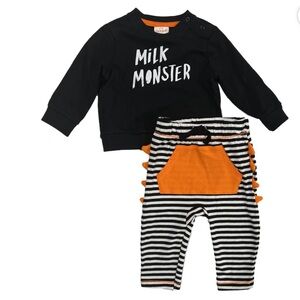 Milk Monster Halloween Sweatshirt & Pants Set